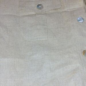 St. John's Bay Linen-Blend Tank Dress in Beige